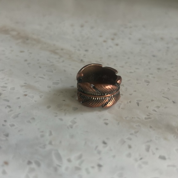 Boho Copper Toned Gypsy Wraparound Leaf Ring Lucky Brand - Picture 11 of 11
